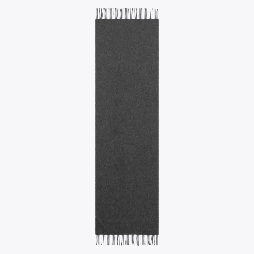 Les Deux Wool Scarf (Charcoal Melange)