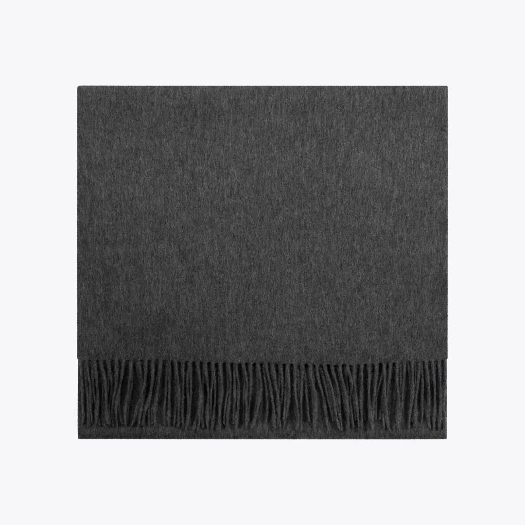 Les Deux Wool Scarf (Charcoal Melange)