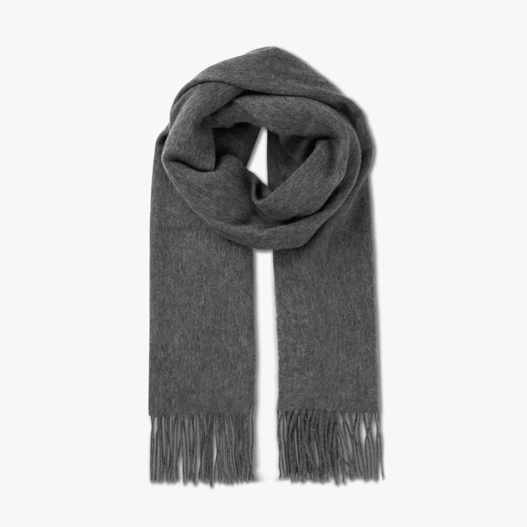 Les Deux Wool Scarf (Charcoal Melange)