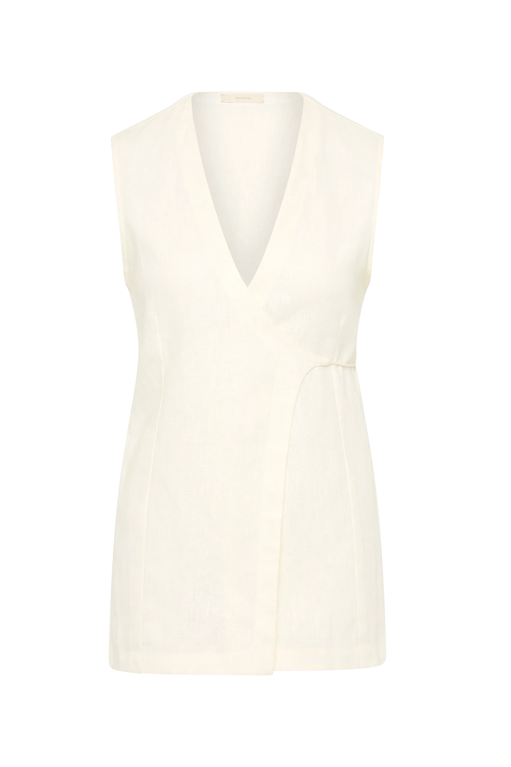 Lulea Wrap Vest White - Final Sale