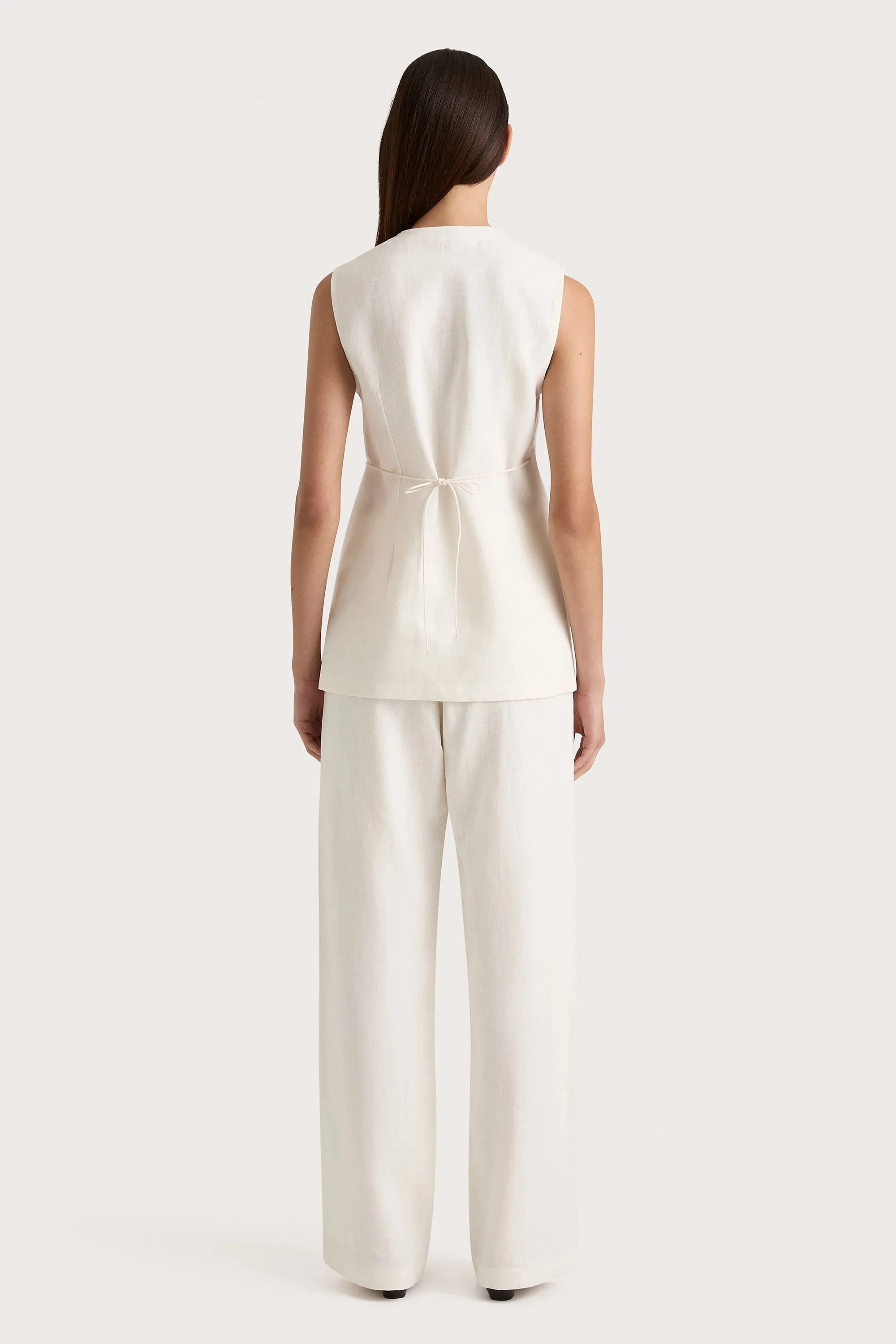 Lulea Wrap Vest White - Final Sale