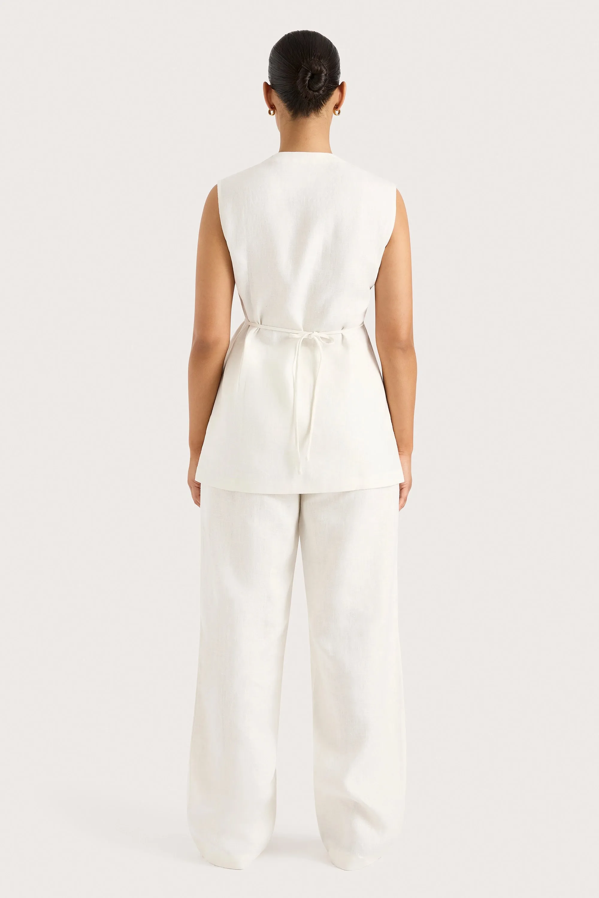 Lulea Wrap Vest White - Final Sale