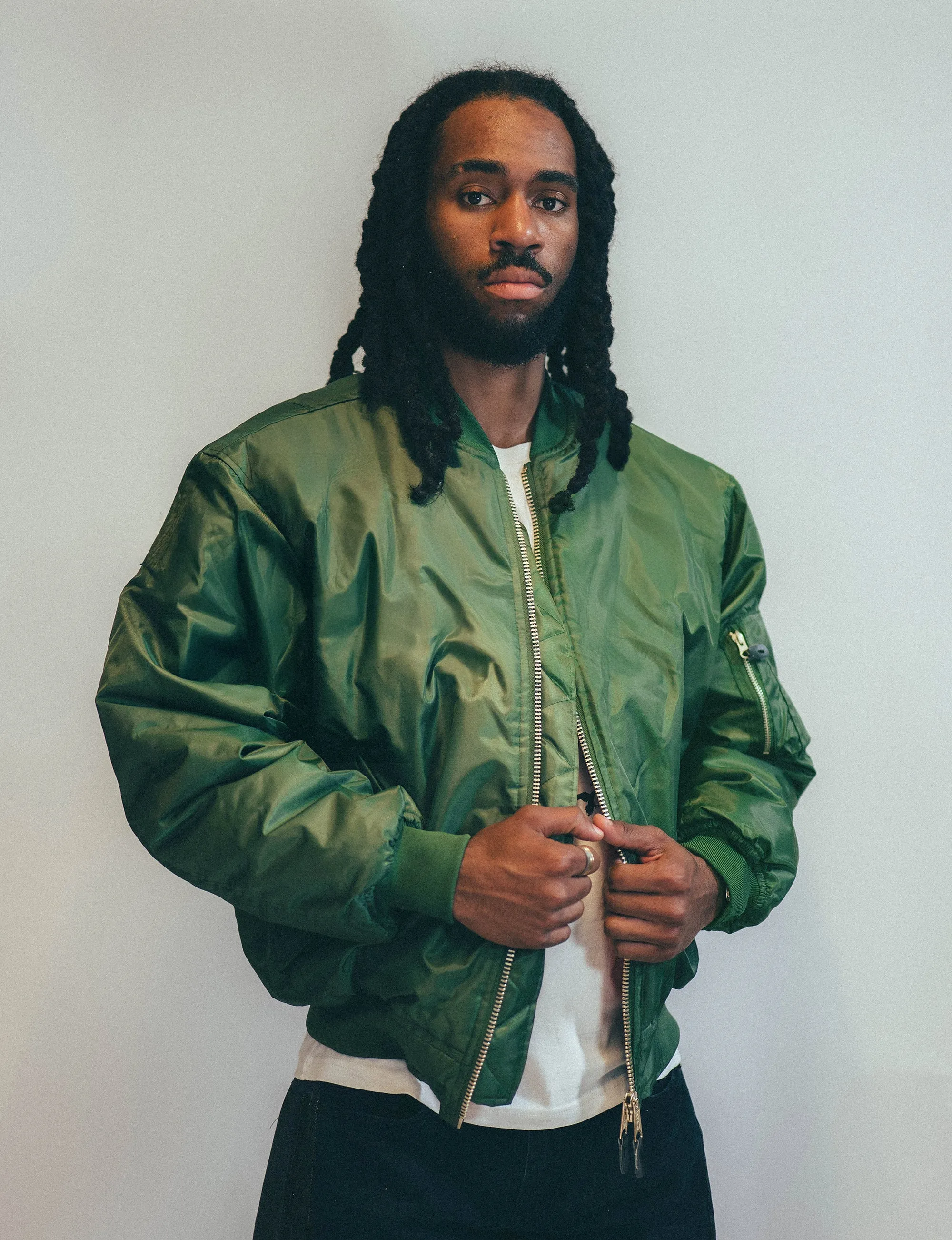 MA 1 Logo Bomber in Green