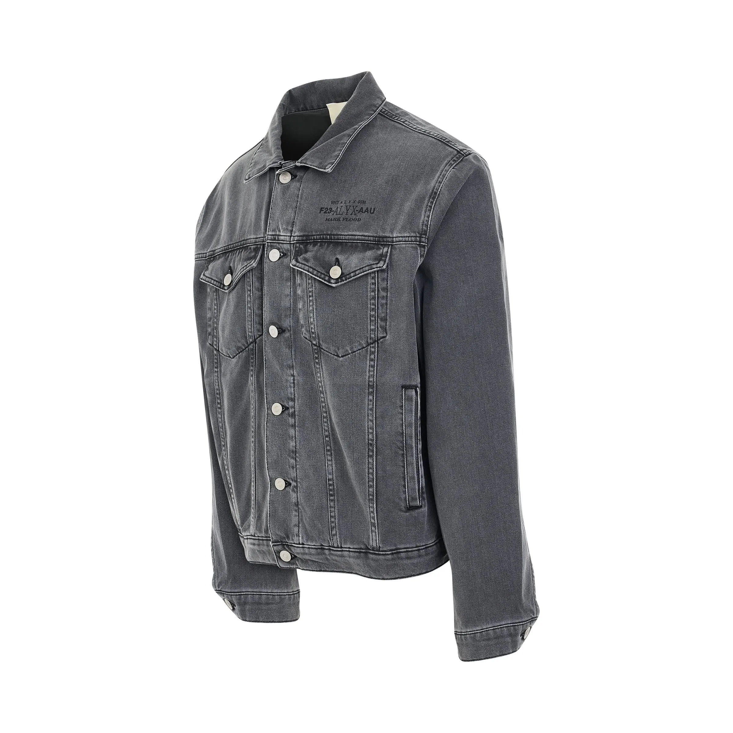 Black Mark Flood Square Denim Jacket
