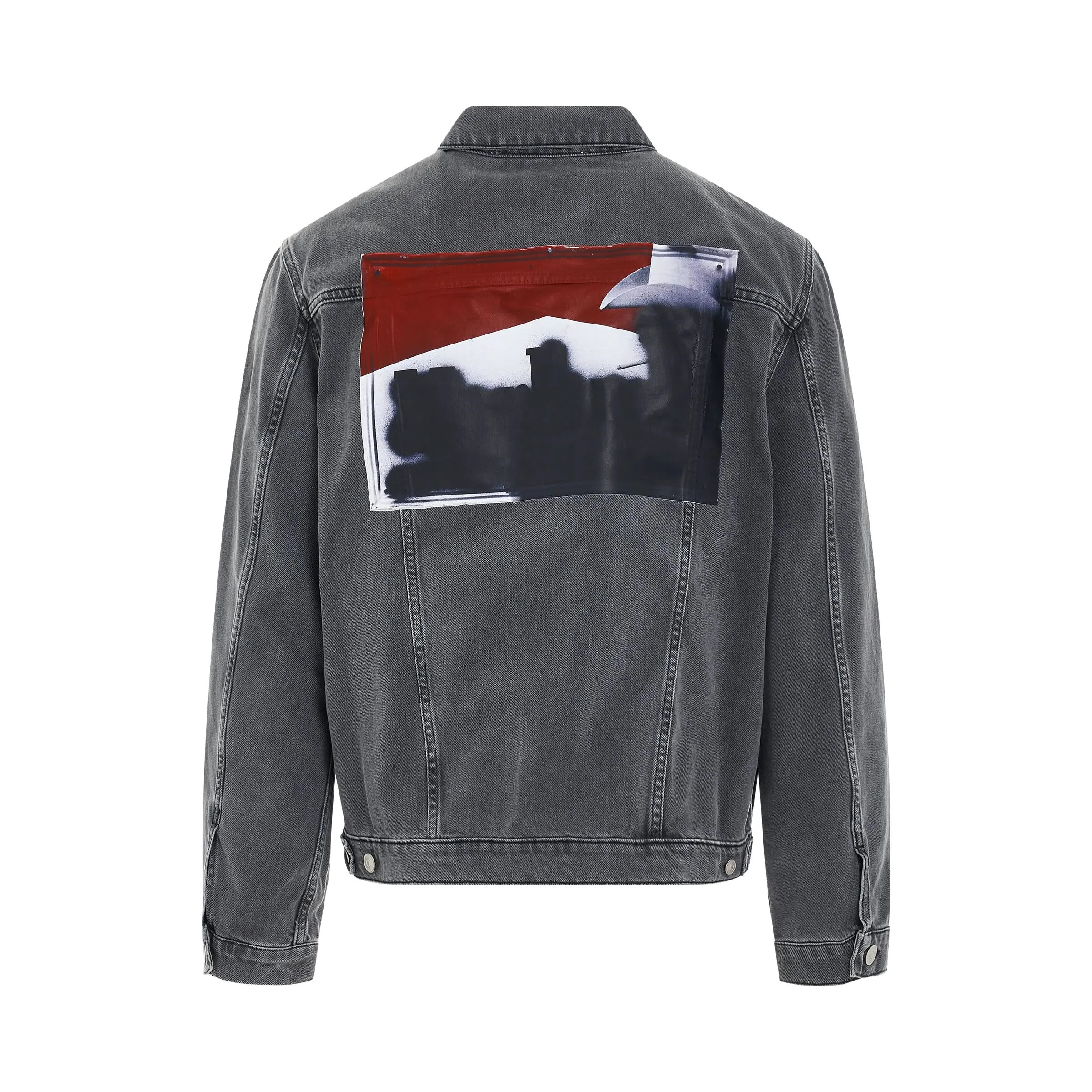 Black Mark Flood Square Denim Jacket