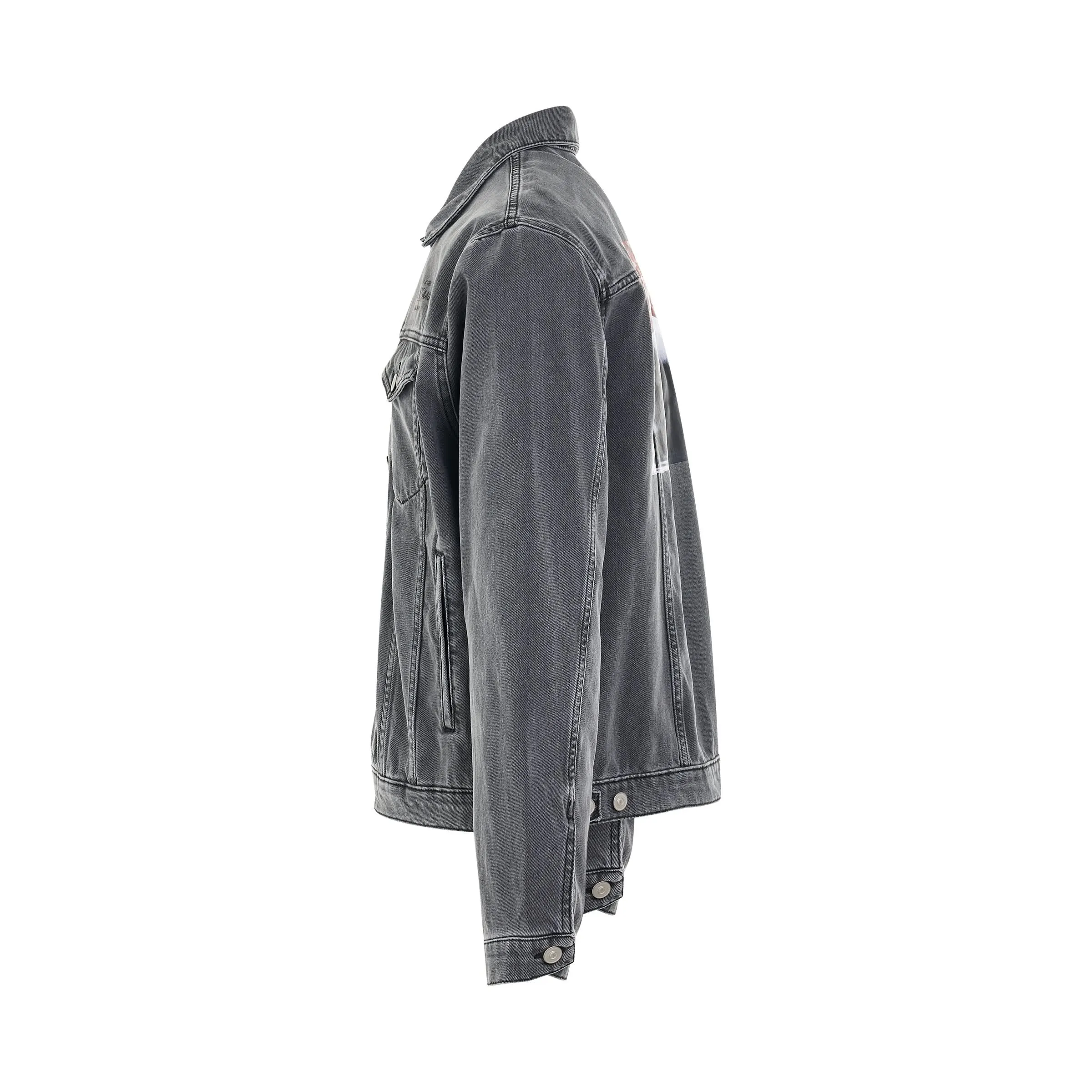 Black Mark Flood Square Denim Jacket