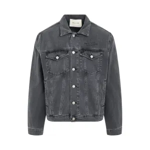 Black Mark Flood Square Denim Jacket