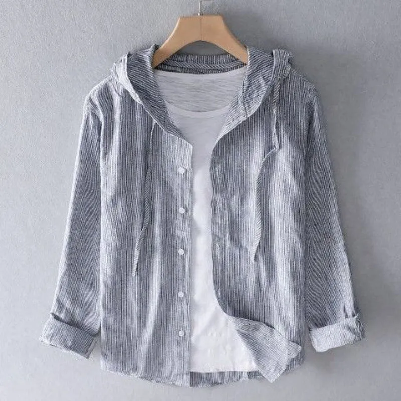 Marlow Striped Hooded Shirt