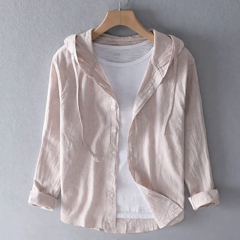 Marlow Striped Hooded Shirt