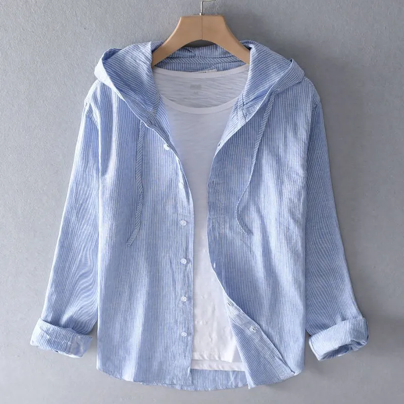 Marlow Striped Hooded Shirt