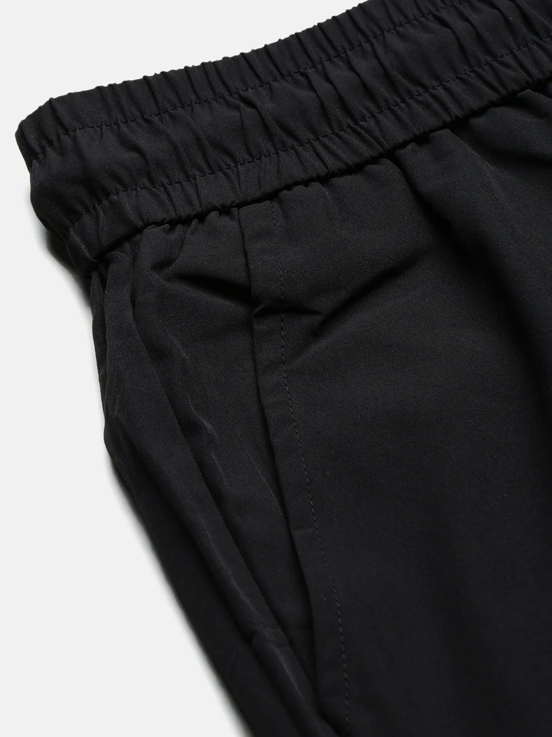 Men Black Straight Fit Relaxed Fit Trousers