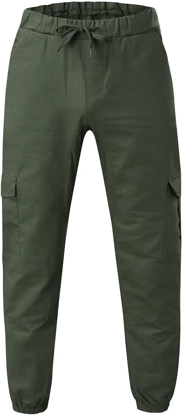 Mens Cargo Sweatpants Relaxed Tooling Multi-pocket Men's Color Men's pants Hiking Sweatpants Casual Athletic Jogger