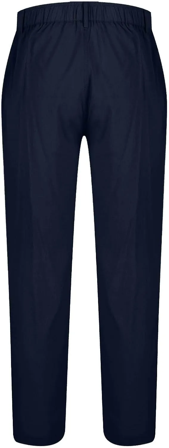 Men's Casual Pants Linen Pants Relaxed-Fit Beach Trousers Summer Yoga Pants Drawstring Elastic Waist Pants