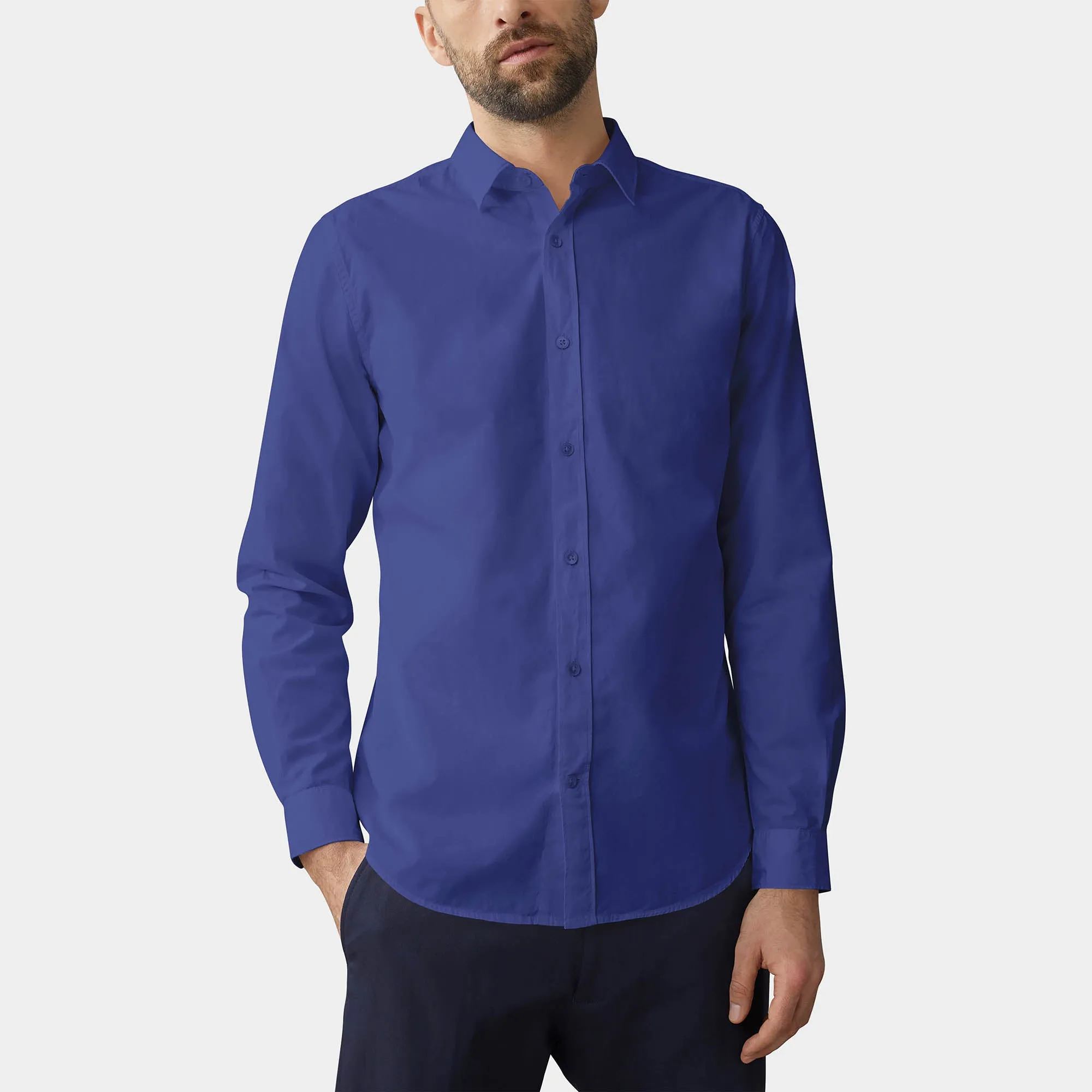 Men's Classic Dress Shirts Long Sleeve