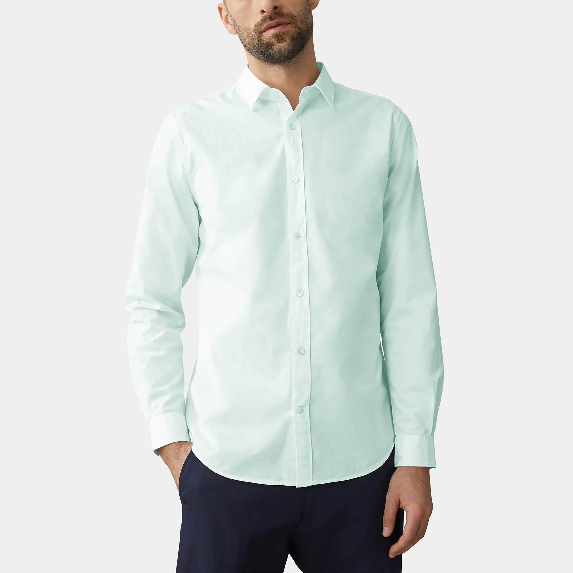 Men's Classic Dress Shirts Long Sleeve