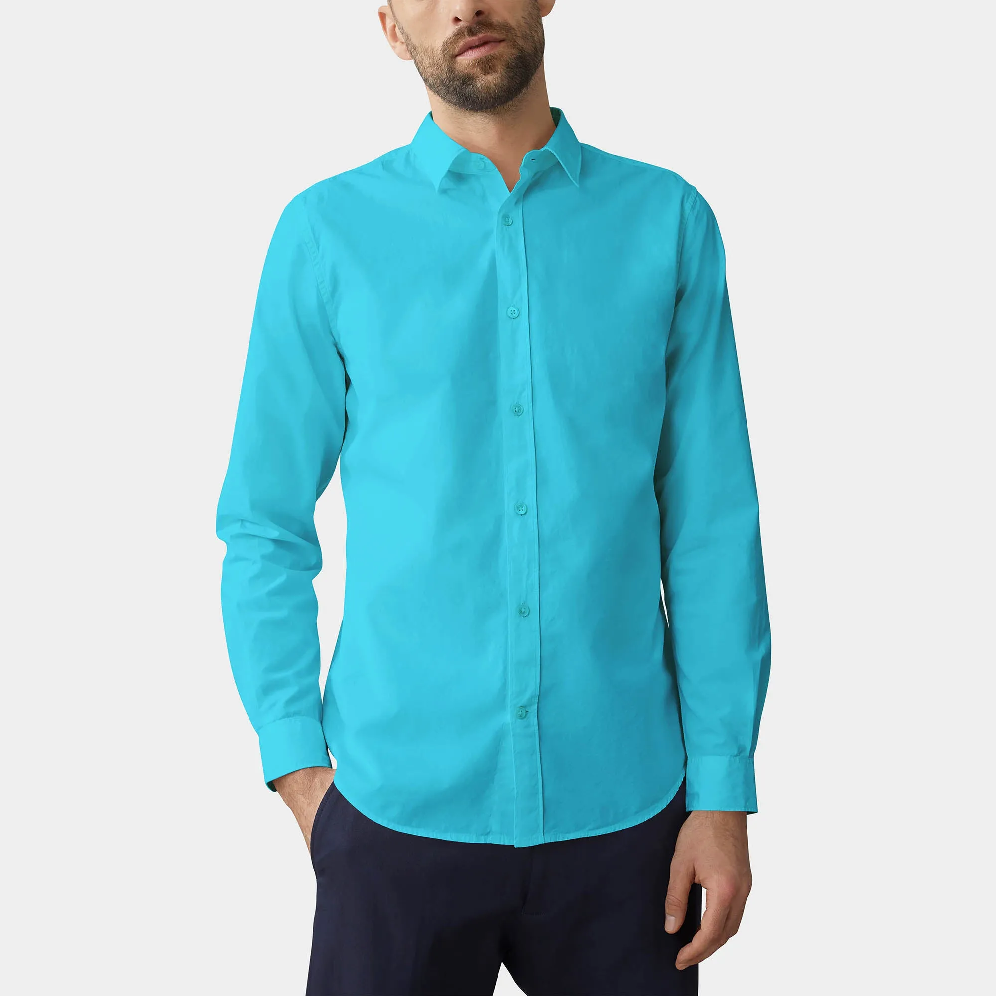 Men's Classic Dress Shirts Long Sleeve