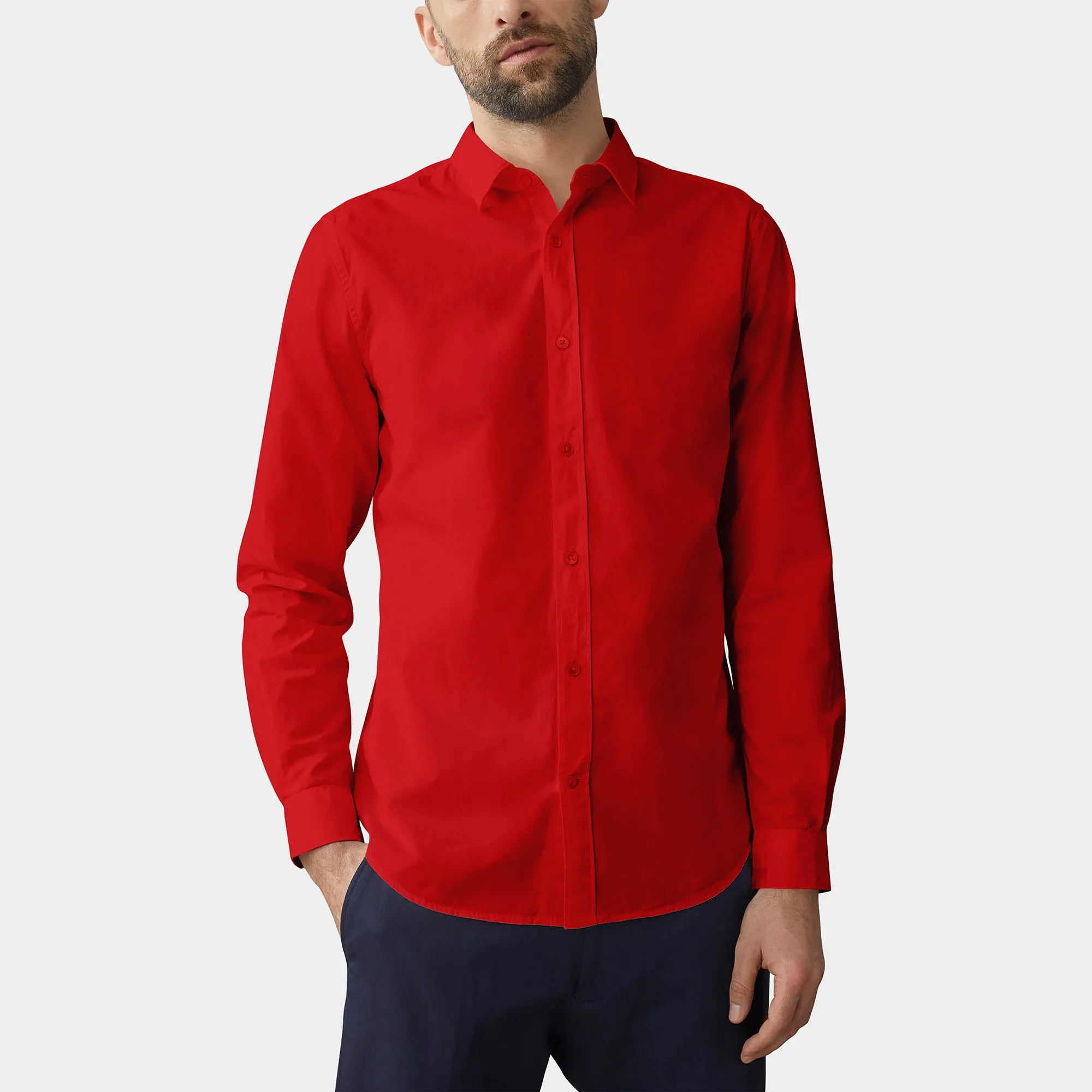 Men's Classic Dress Shirts Long Sleeve