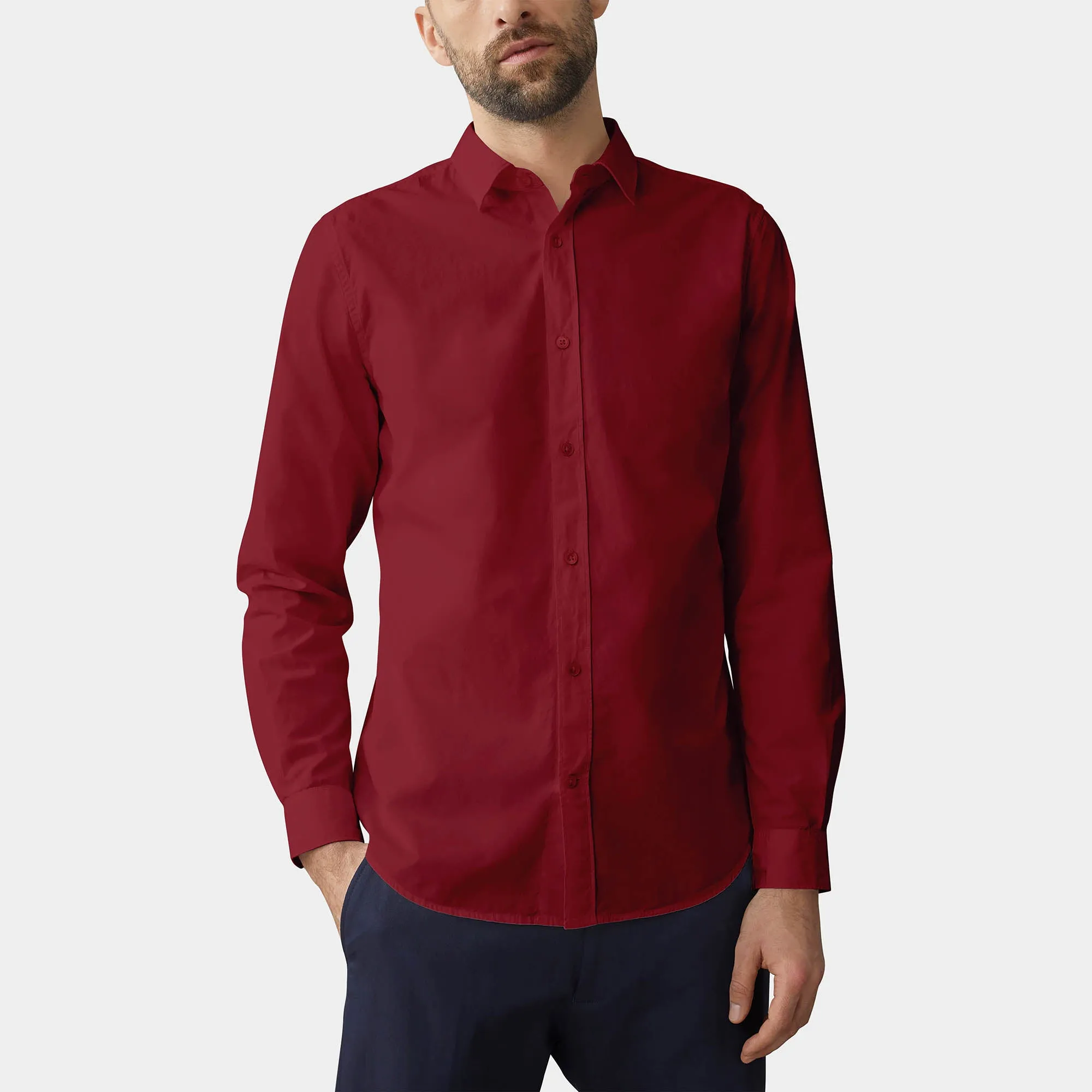 Men's Classic Dress Shirts Long Sleeve