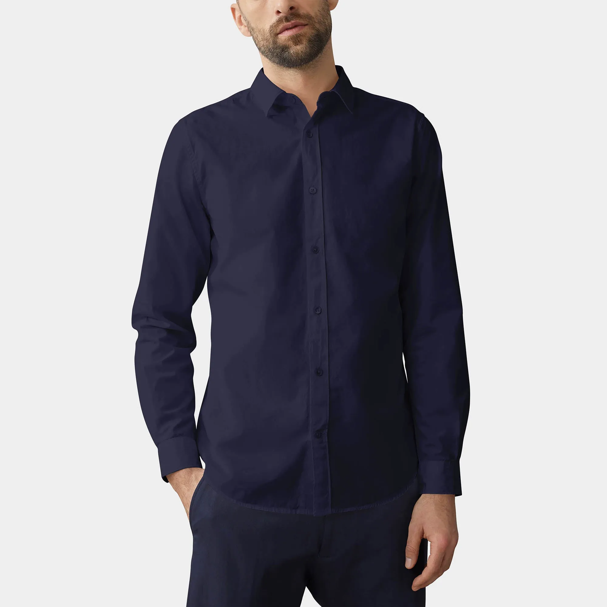 Men's Classic Dress Shirts Long Sleeve