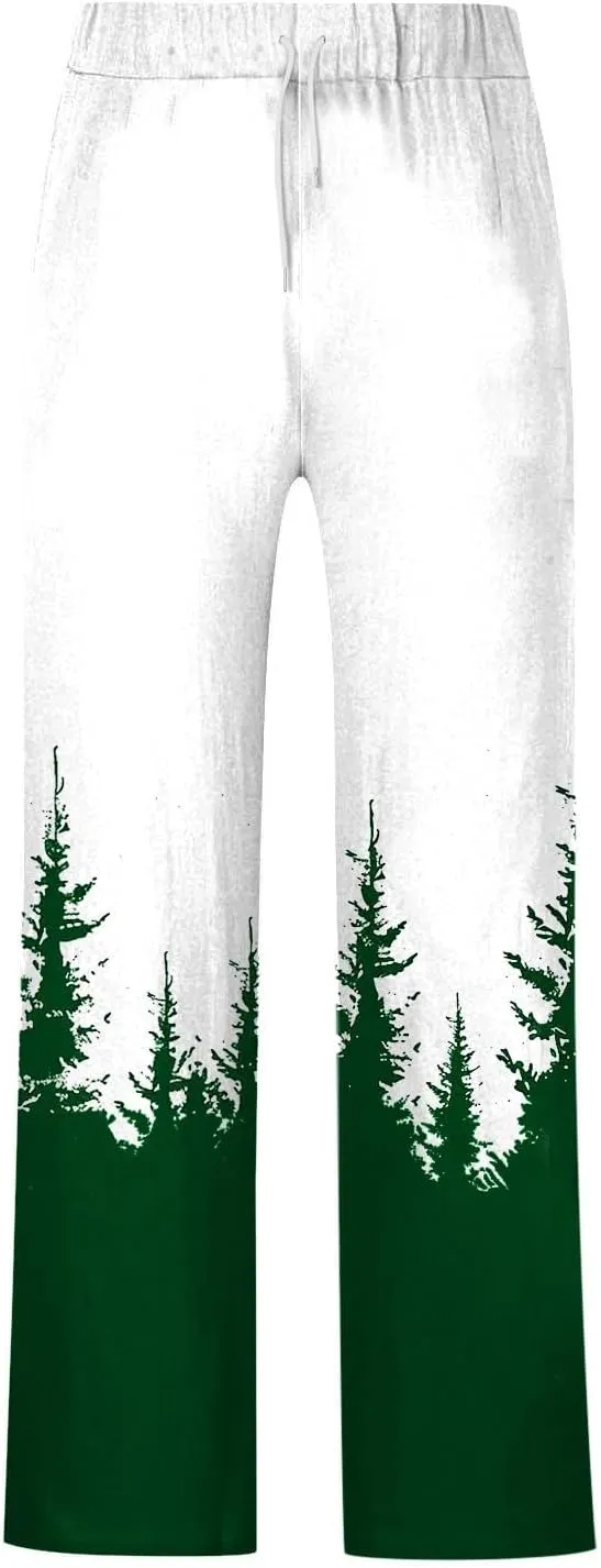 Men's Fashion Stretch Dress Pants Loose Fit Ugly Christmas Pants Comfortable Workout Sports Pants Casual Golf Pants