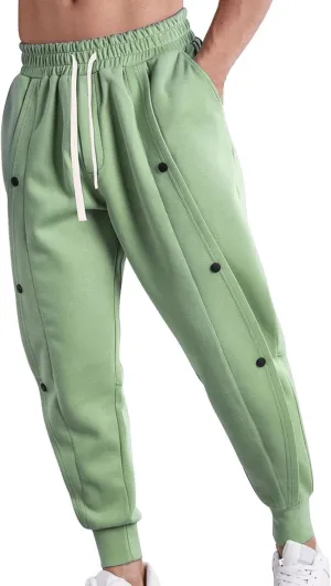 Mens Spring New Sweatpants Solid Color Drawstring Fashion Button Design Tapered Pant Tactical Holiday Outdoor Casual Trousers
