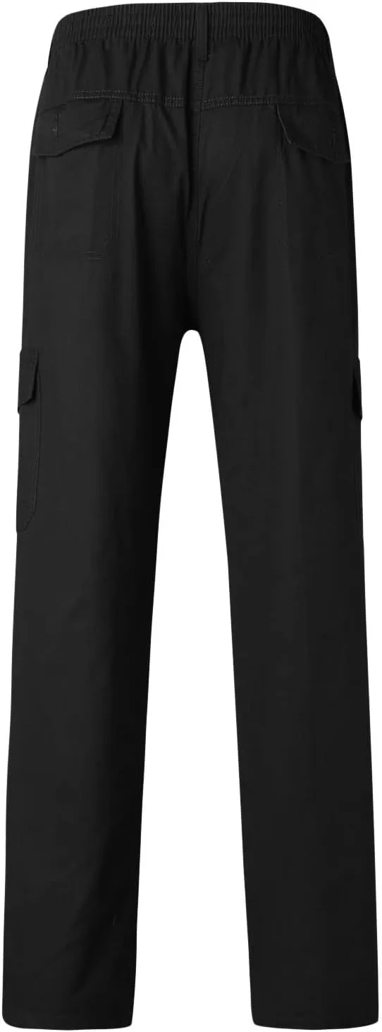 Mens Sweatpants with Pockets Big and Tall Trousers Men's Drawstring Waist Zipper Hem Corduroy Cargo Pants Men's Casual