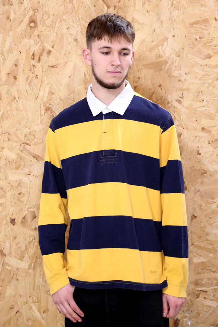 Mens Vintage Striped Rugby Shirt