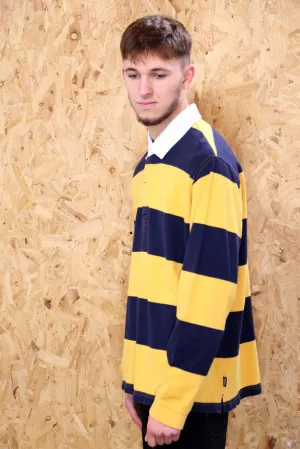 Mens Vintage Striped Rugby Shirt