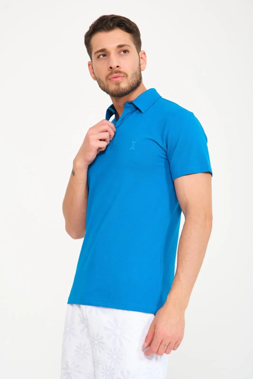 Midnight Blue Luxe Cotton Polo