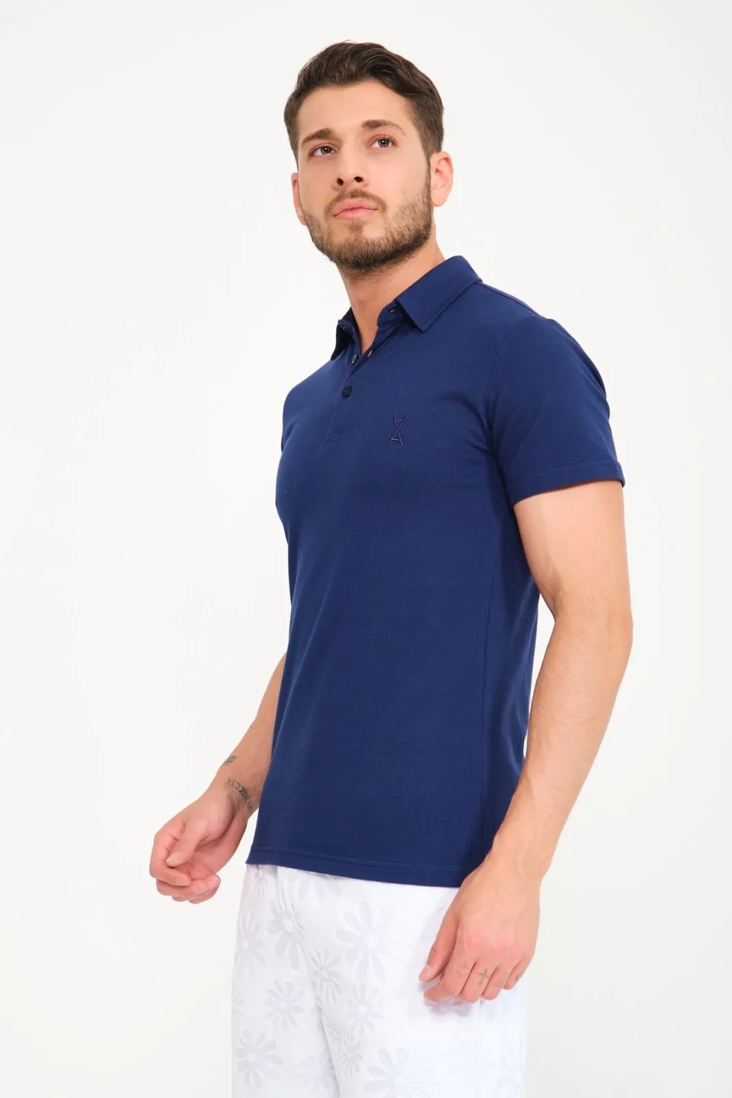 Midnight Blue Luxe Cotton Polo