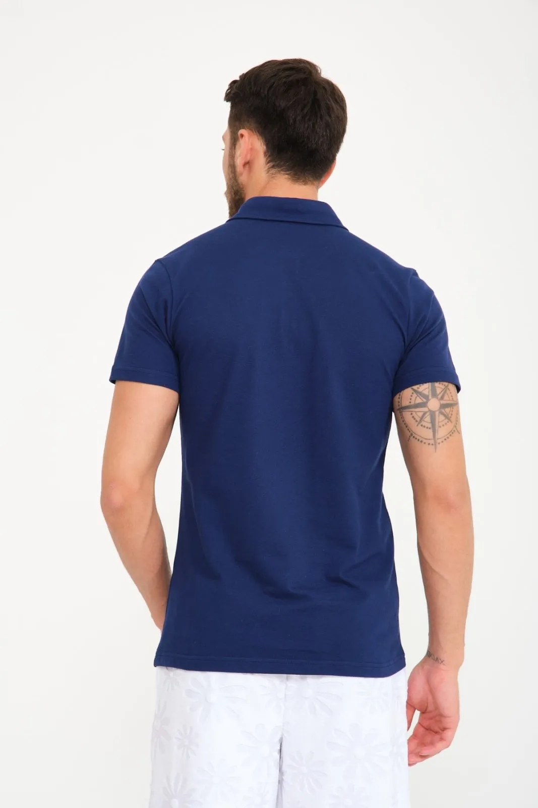 Midnight Blue Luxe Cotton Polo