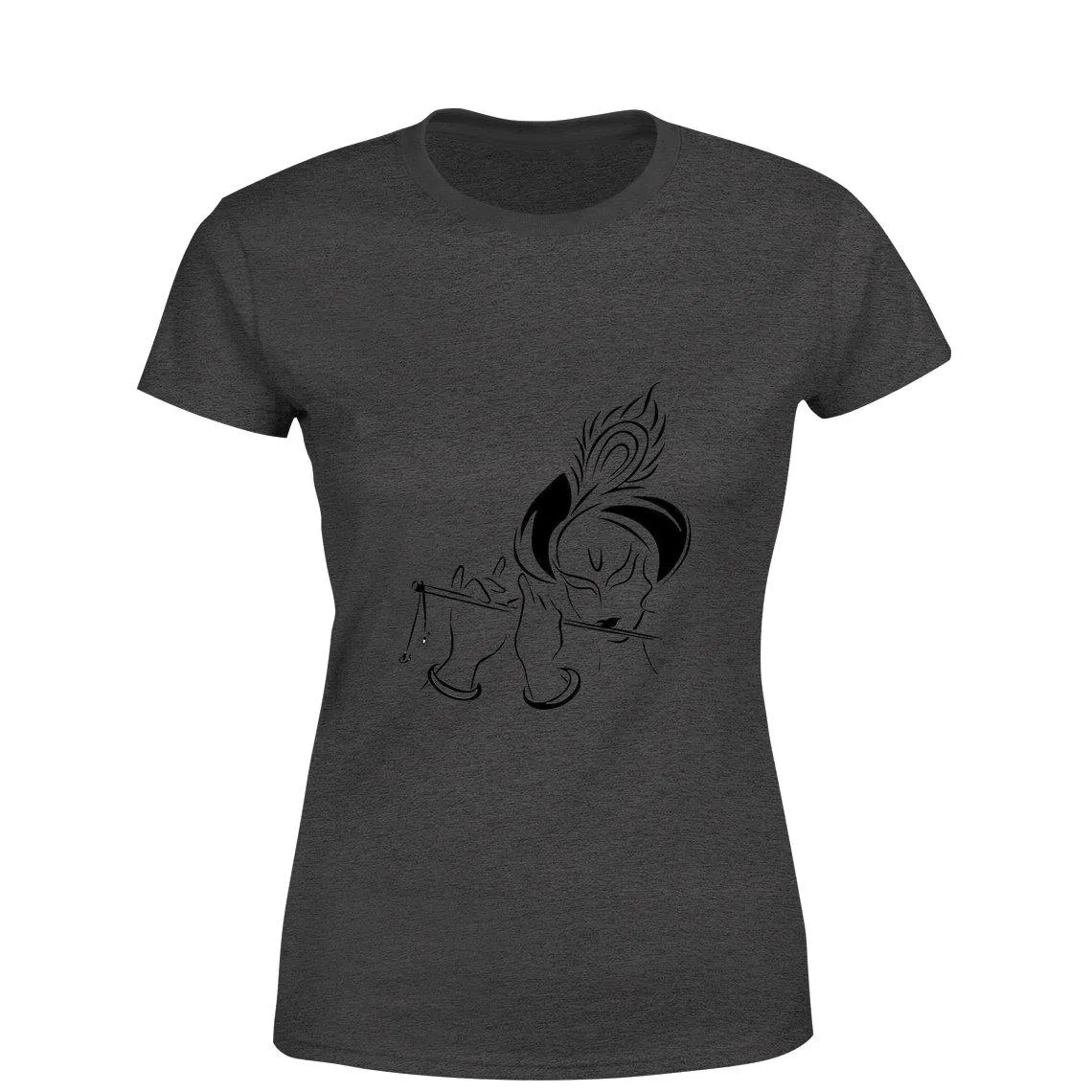 Mister Fab Krishna Women Round Neck printed T-Shirts