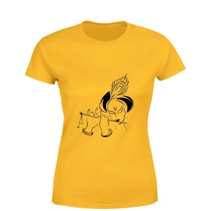 Mister Fab Krishna Women Round Neck printed T-Shirts
