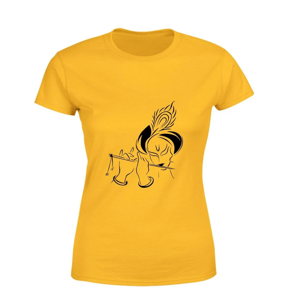 Mister Fab Krishna Women Round Neck printed T-Shirts