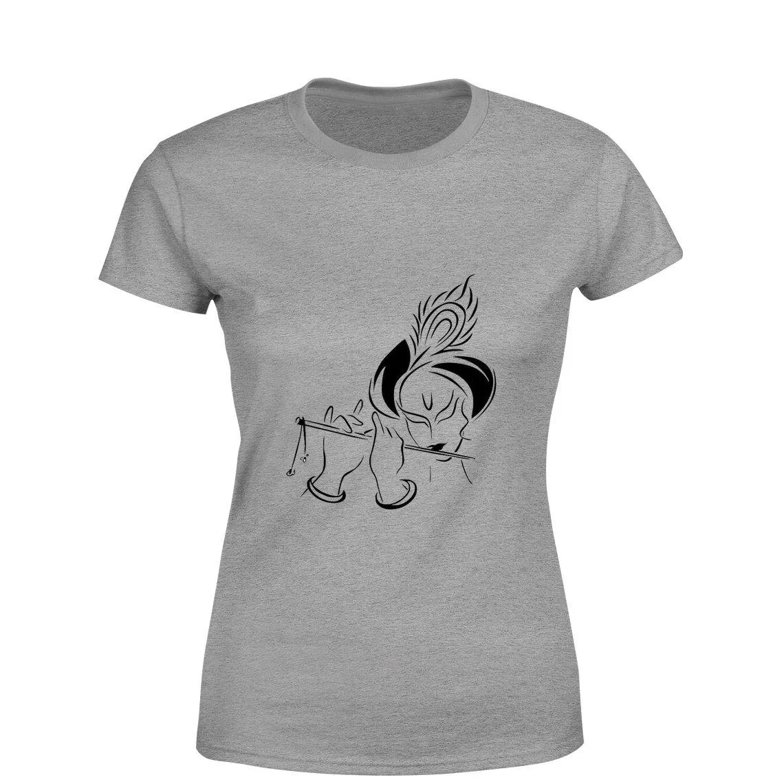 Mister Fab Krishna Women Round Neck printed T-Shirts