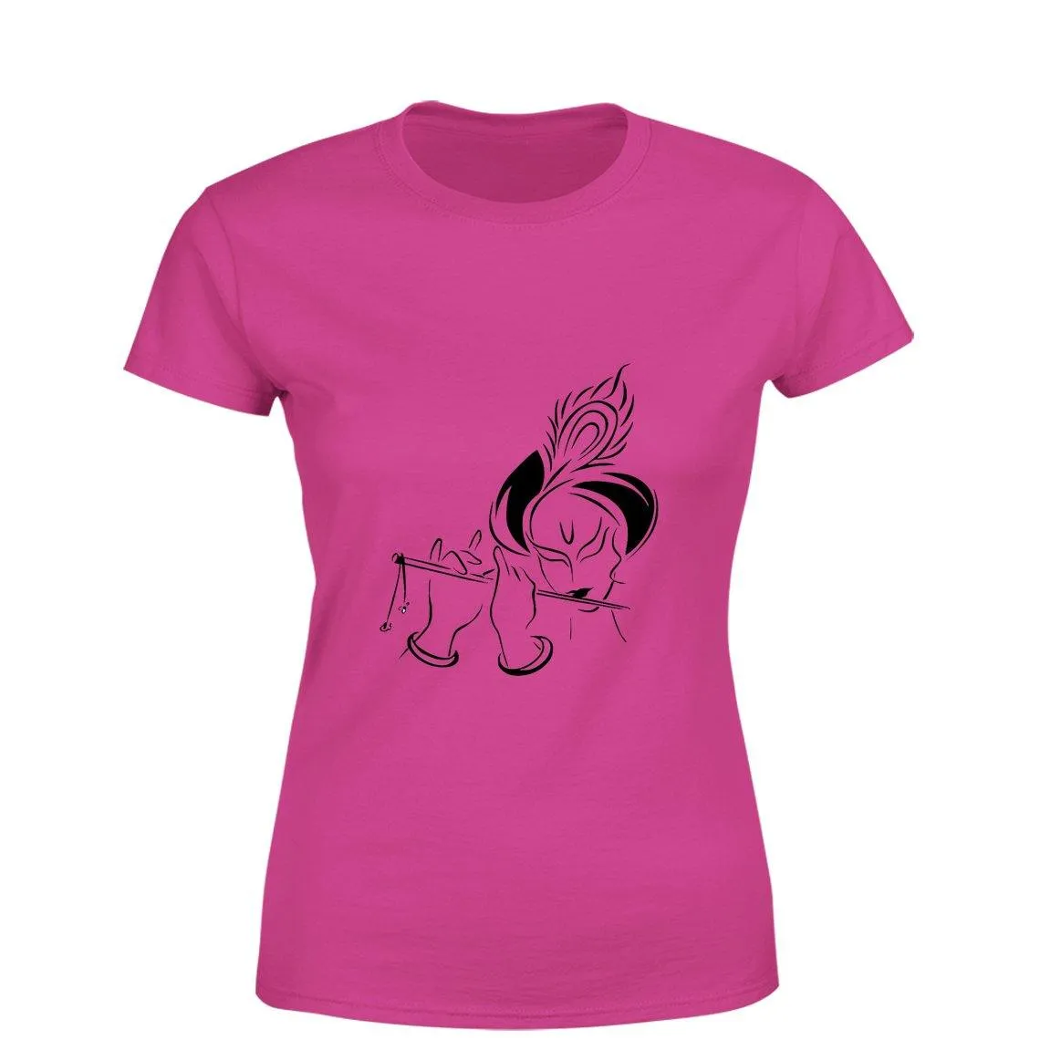 Mister Fab Krishna Women Round Neck printed T-Shirts