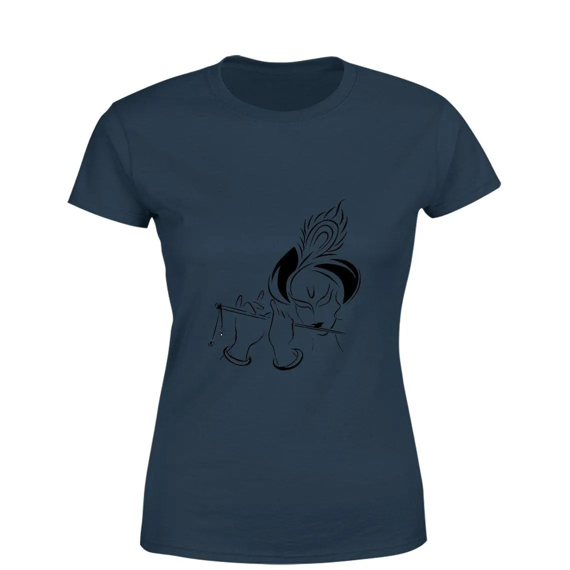 Mister Fab Krishna Women Round Neck printed T-Shirts