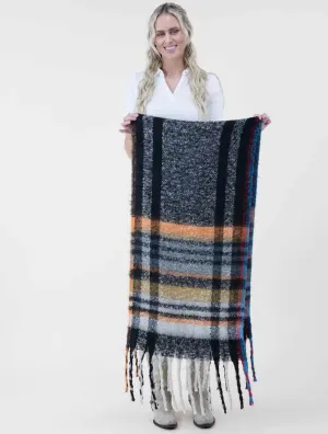 Modern Plaid Long Scarf  (Final Sale)