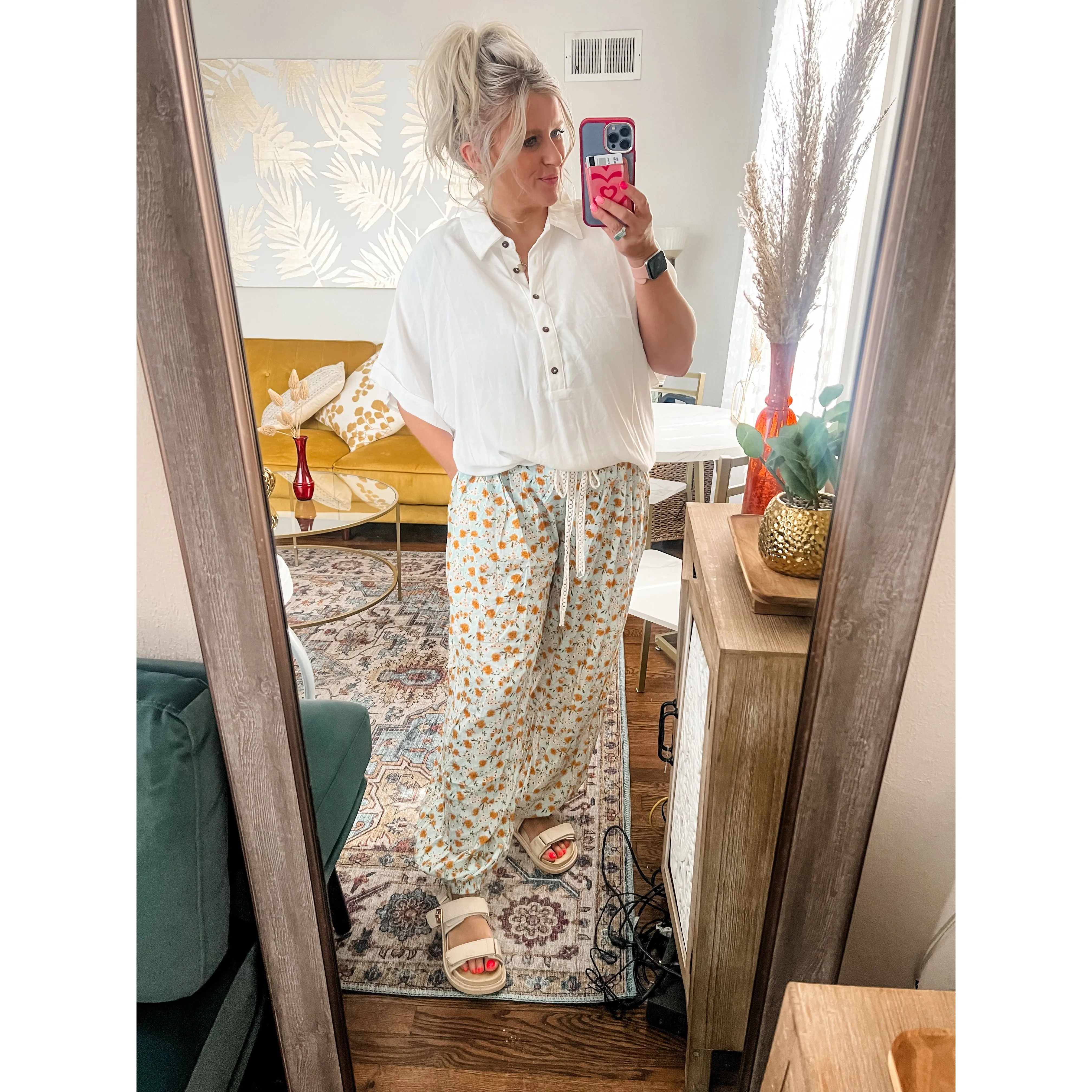 Multi Colored Printed Pants-Mint