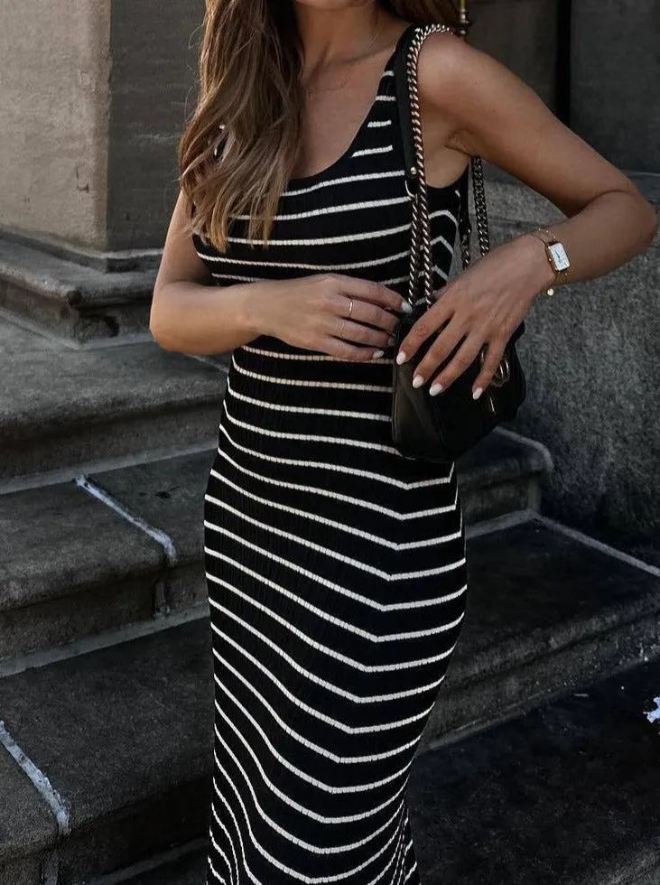 Nataliah Striped Maxi Dress