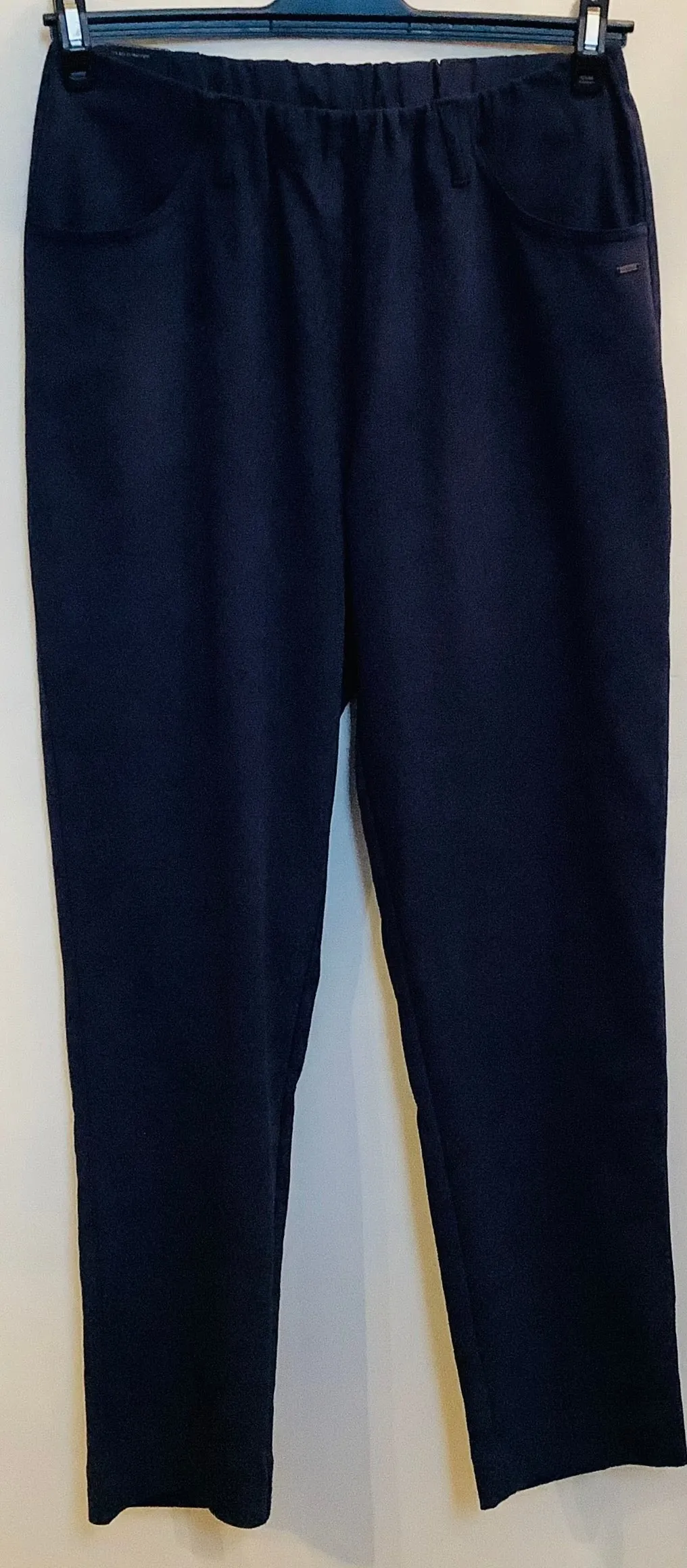 Navy Jacquard Trousers - Laurie