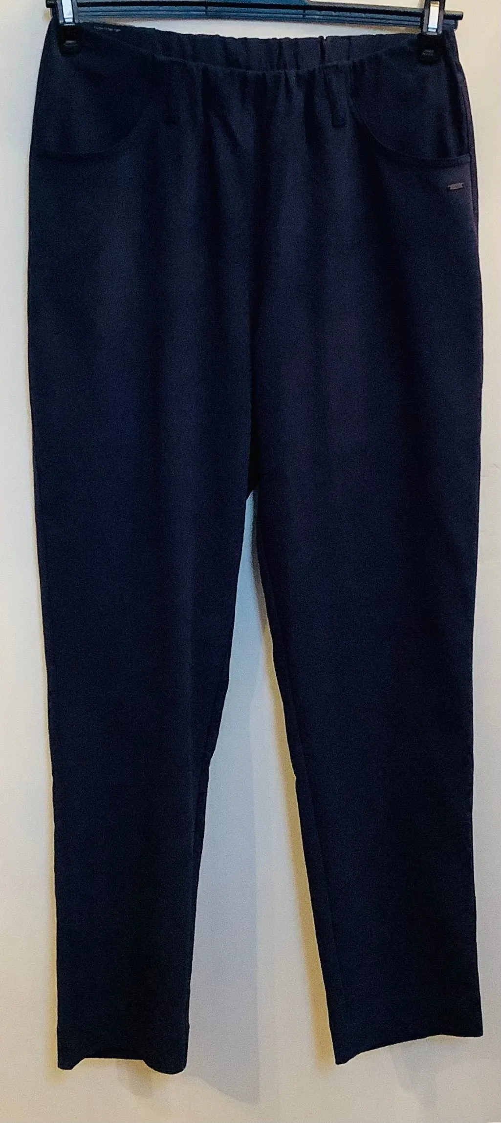 Navy Jacquard Trousers - Laurie