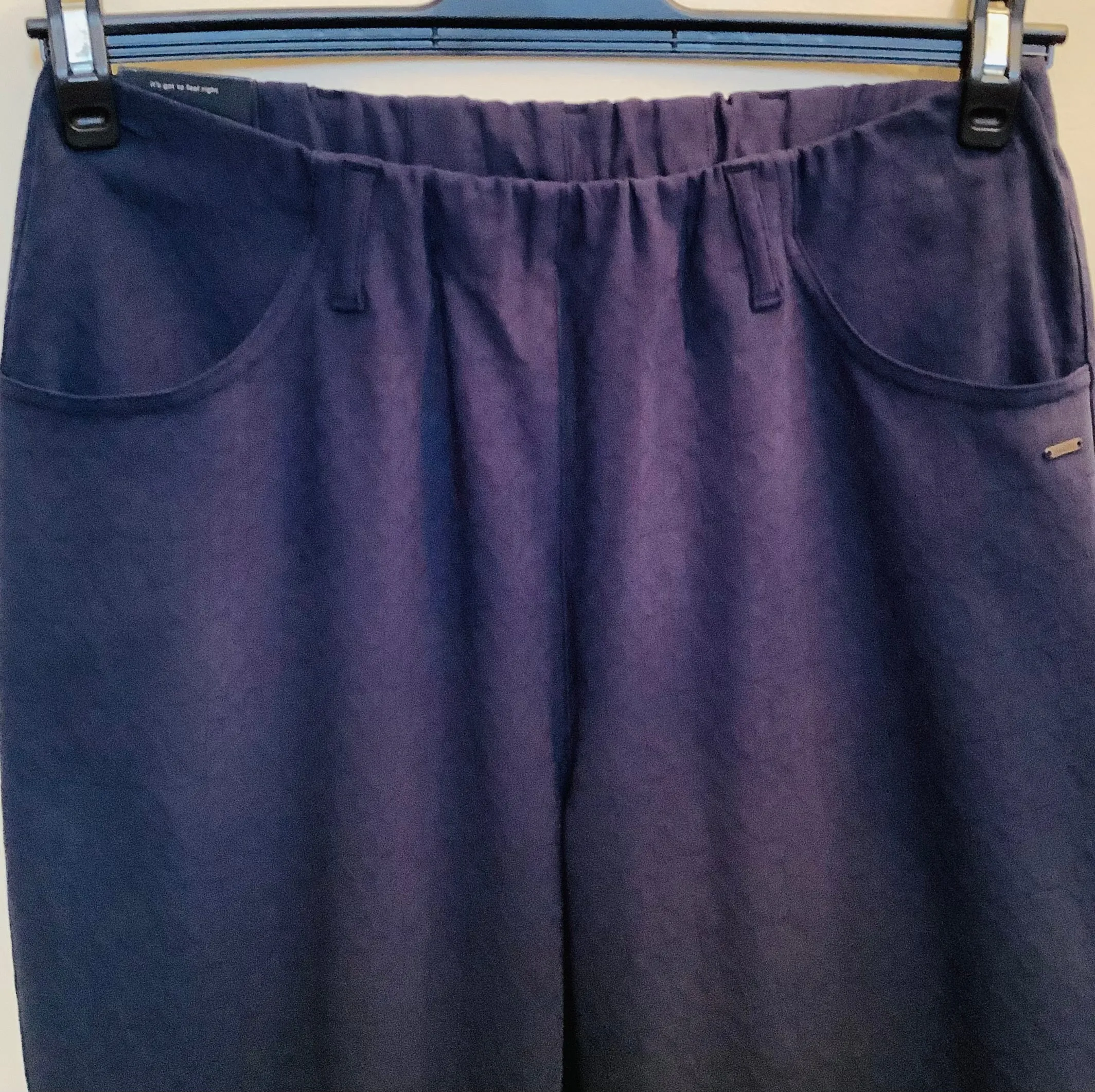 Navy Jacquard Trousers - Laurie