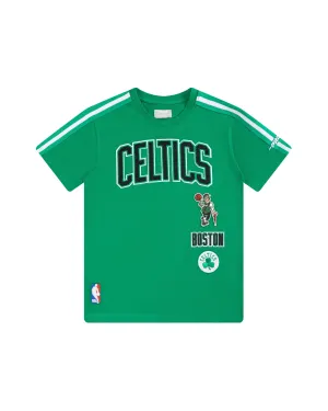 NBA BOSTON CELTICS RETRO CLASSIC LITTLE BOYS SHORT SLEEVE TAPING TEE (KELLY GREEN)