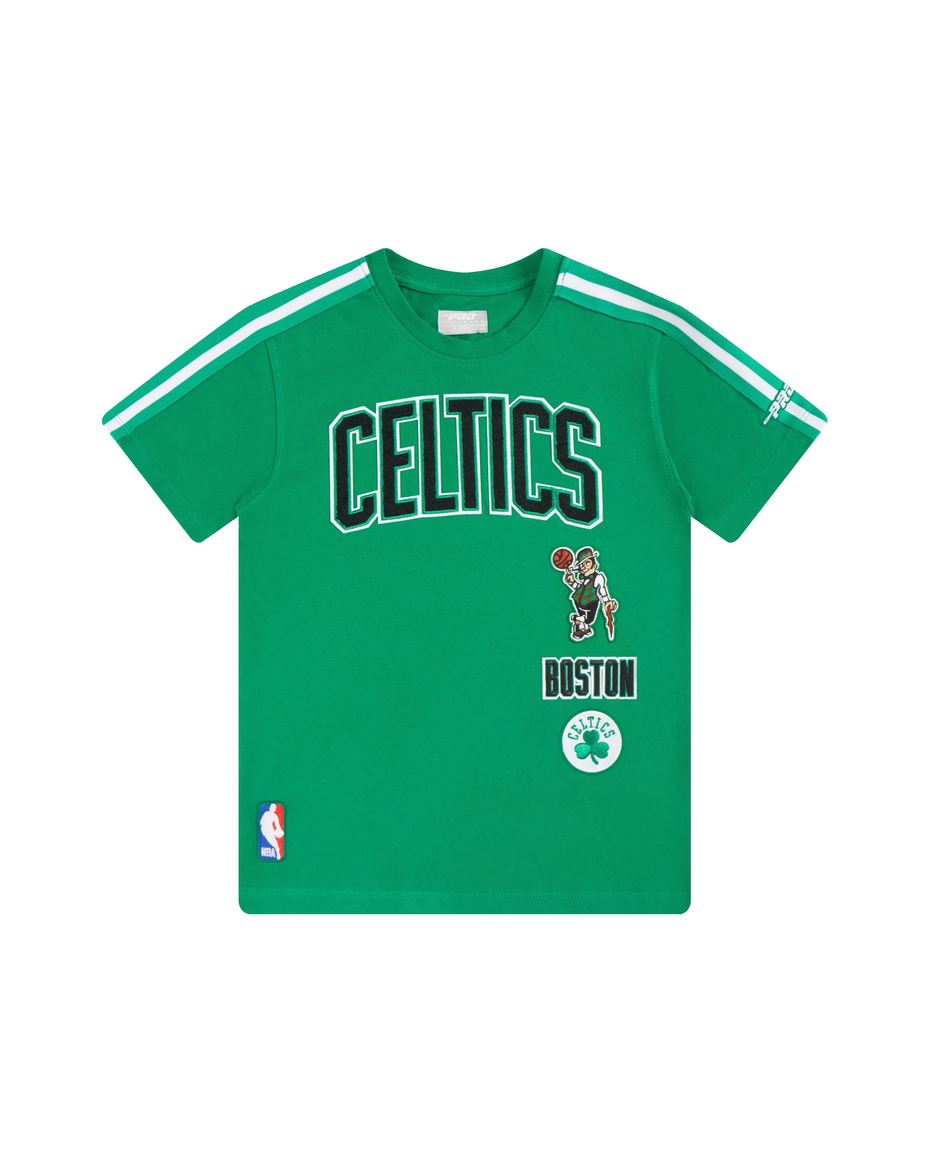 NBA BOSTON CELTICS RETRO CLASSIC LITTLE BOYS SHORT SLEEVE TAPING TEE (KELLY GREEN)