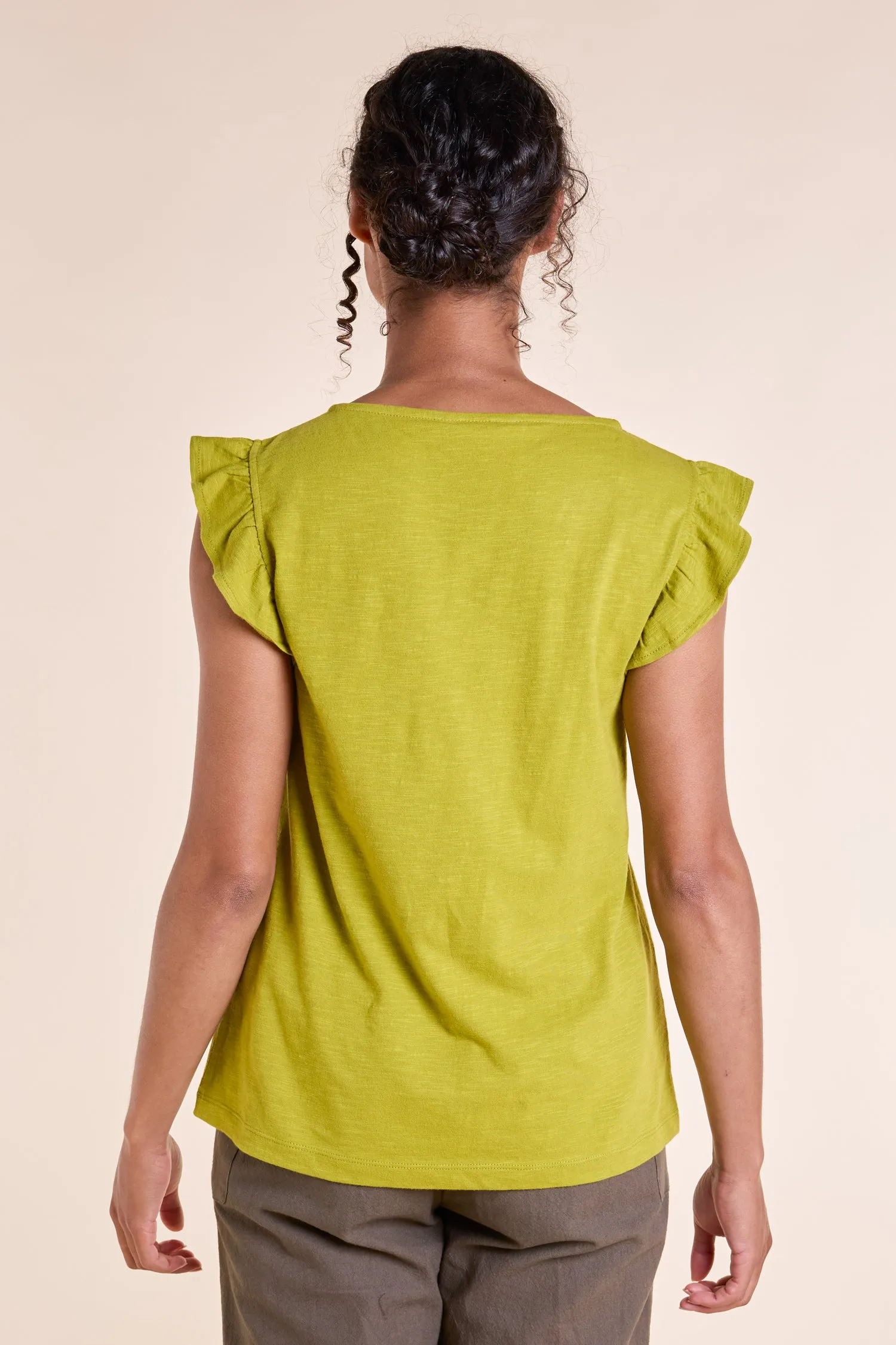 NEW Nomads GOTS Organic Cotton Frill Shell Top - Lotus