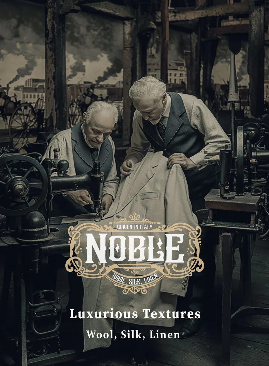 Noble Brown Wool Silk Linen Jacket
