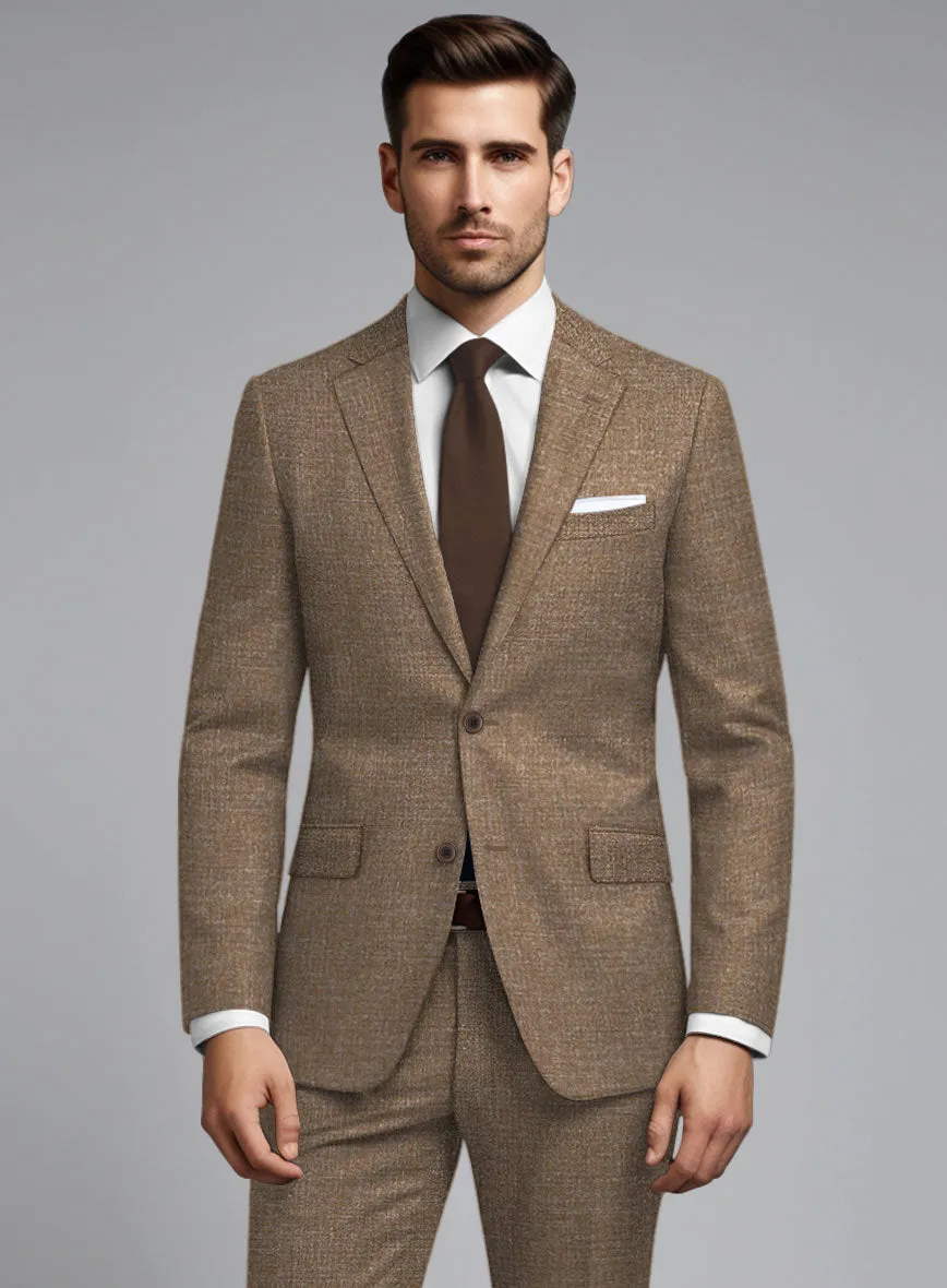 Noble Brown Wool Silk Linen Jacket