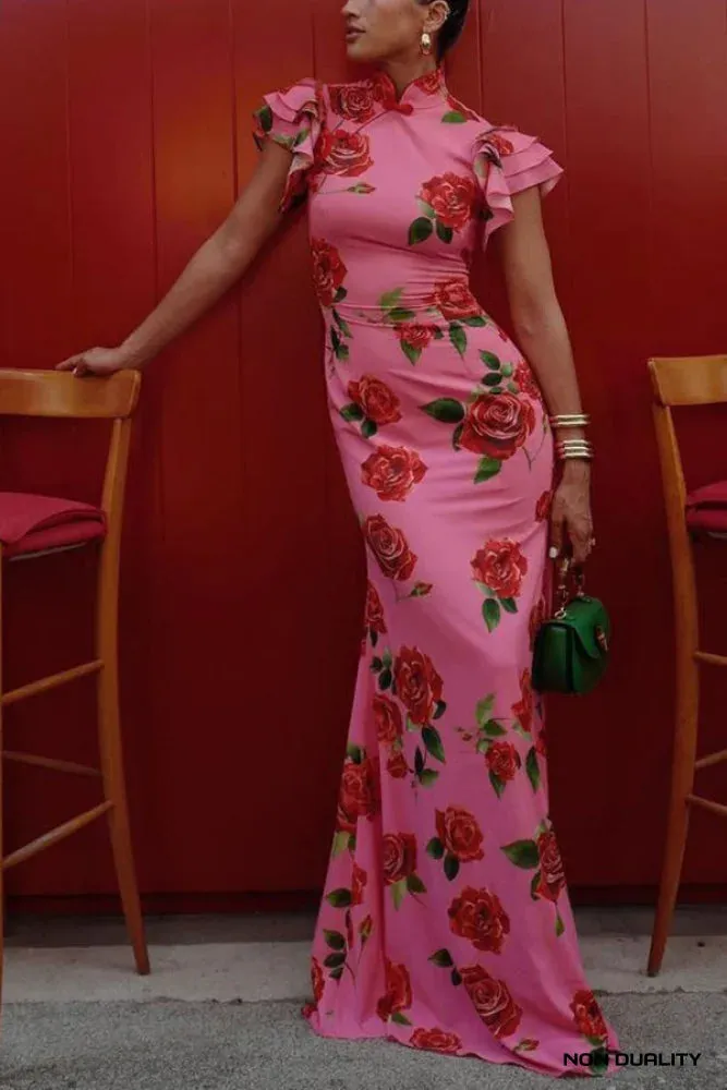 Non Duality | Elegant Rose Dress