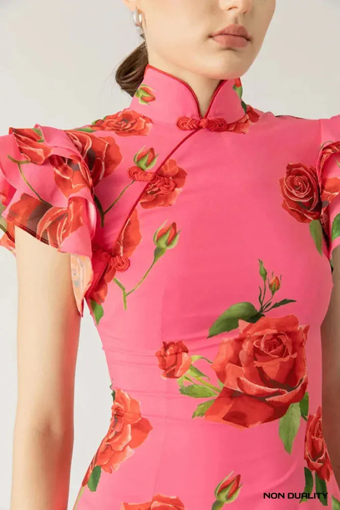 Non Duality | Elegant Rose Dress